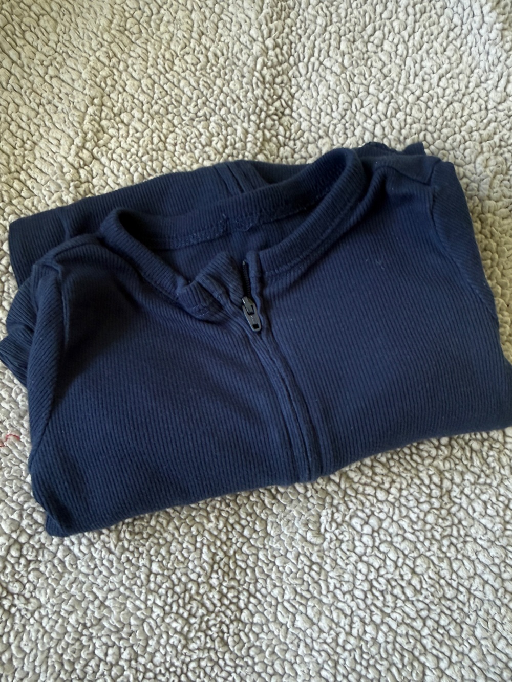 Old Navy Navy Zip-Up baby Onesie 18 months